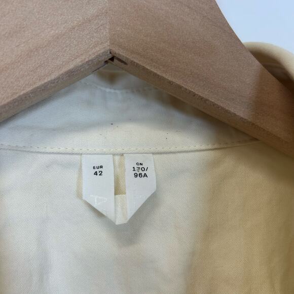 Arket LINEN-COTTON DRESS Butter/Cream yellow Size M - Picture 4 of 9